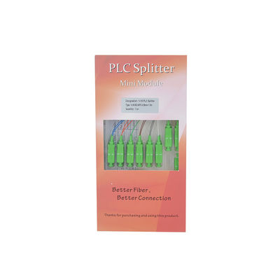 Splitter 1x8 мини G657A1 SM PLC оптического волокна телекоммуникаций CATV