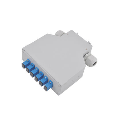 Алюминиевое ядр Ftth 45,3 Mm 6 терминальной коробки рельса Din SC двухшпиндельное