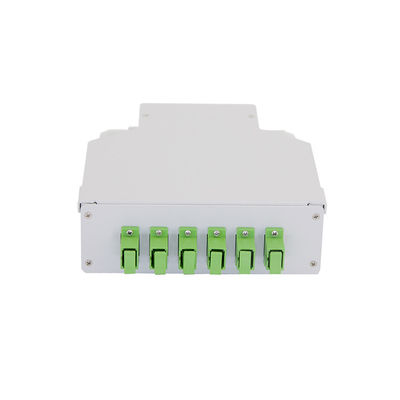 Алюминиевое ядр Ftth 45,3 Mm 6 терминальной коробки рельса Din SC двухшпиндельное