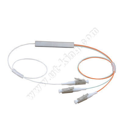 Splitter PLC трубки компактного волокна FTTH OM3 1x2 стальной