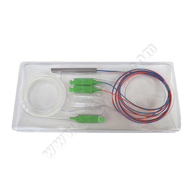 Splitter PLC волокна 1x2 FTTH мини с соединителем SC/APC