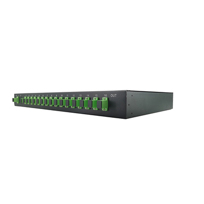 Splitter PLC оптического волокна держателя шкафа 1x16 1U для радиосвязи
